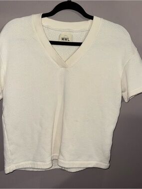 Madewell MWL Airyterry V-Neck
Sweatshirt Boxy Tee